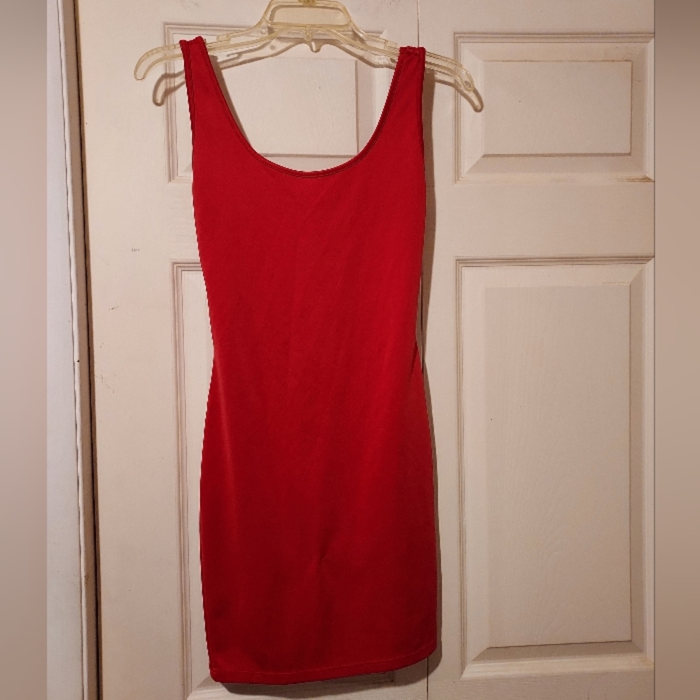 Wet Seal Fitted Cherry Red Lace Bodycon Dress S Sleeveless Valentine Sexy Club